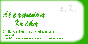 alexandra kriha business card